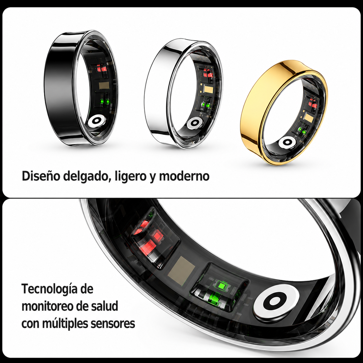 ZAID Smart Ring puesto en la mano